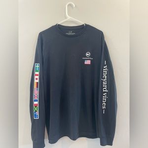 Vineyard Vines long sleeve mens shirt medium black